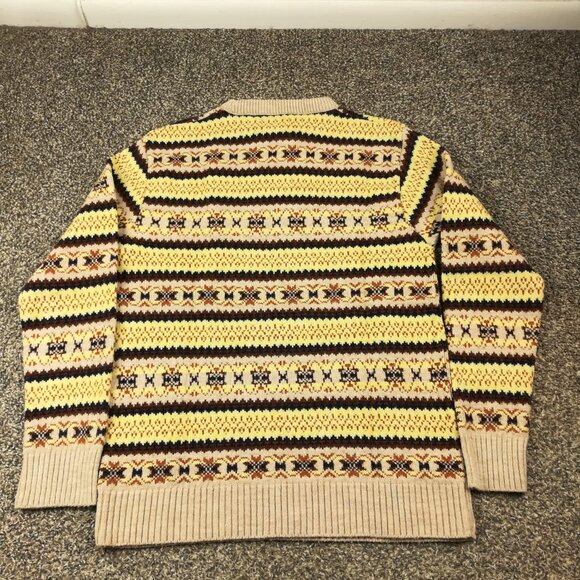 Vintage Lord Jeff Sweater Fair Isle Acrylic Crewneck Pullover Mens Medium - Picture 4 of 8